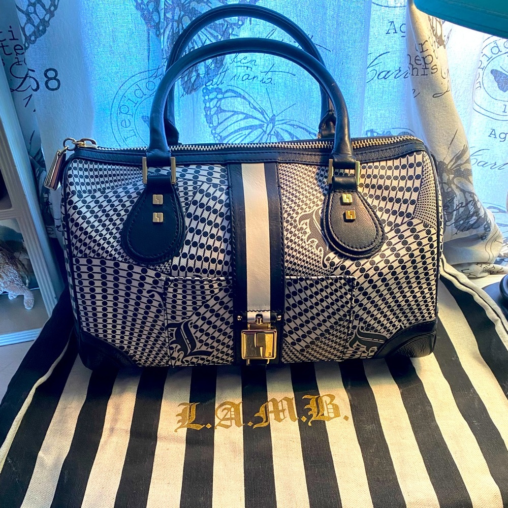 L.A.M.B Gwen Stefani vintage geometric Samburu satchel